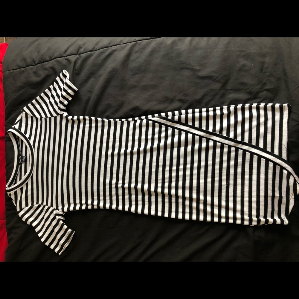 Black & White asymmetrical dress